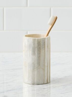 Pottery Barn Capiz Toothbrush Holder